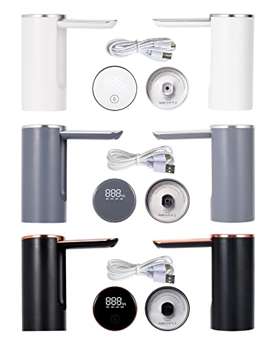 HASTHIP USB Rechargeable Automatic Water Pump - Portable Water Dispenser Pump with Fold Down Spout Digital Display Automatic Can Water Bottle Pump for 20 Litre Bottle Can Home Office Outdoor (Black) HASTHIP USB Rechargeable Automatic Water Pump - Portable Water Dispenser Pump with Fold Down Spout Digital Display Automatic Can Water Bottle Pump for 20 Litre Bottle Can Home Office Outdoor (Black)